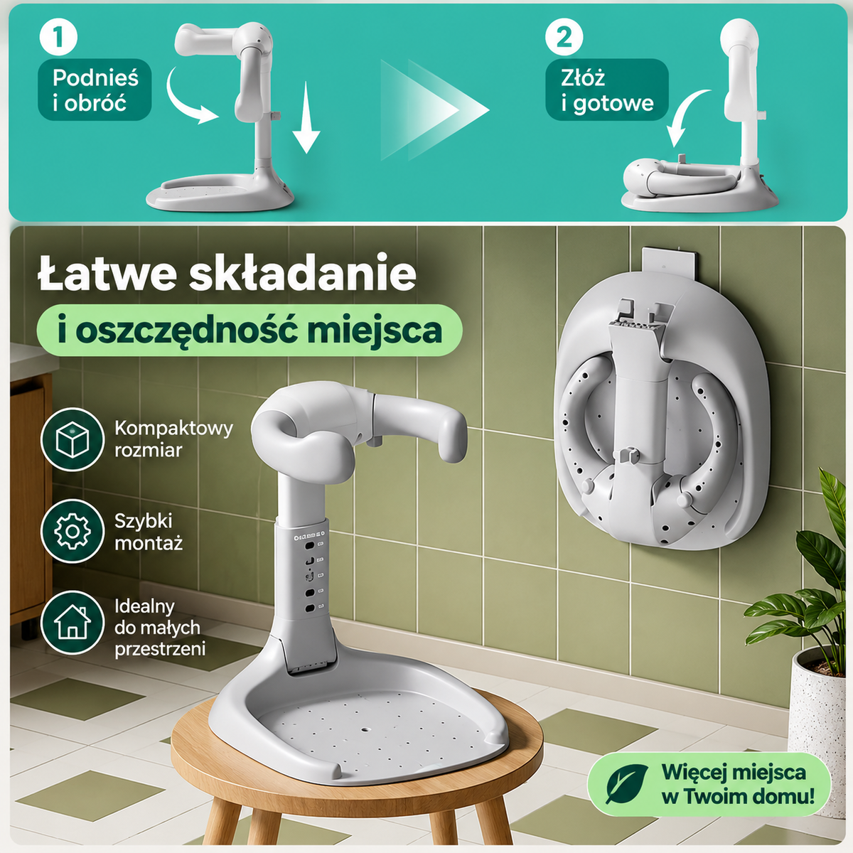 Regulowany Stojak do Kąpieli i Pielęgnacji Dziecka 4w1