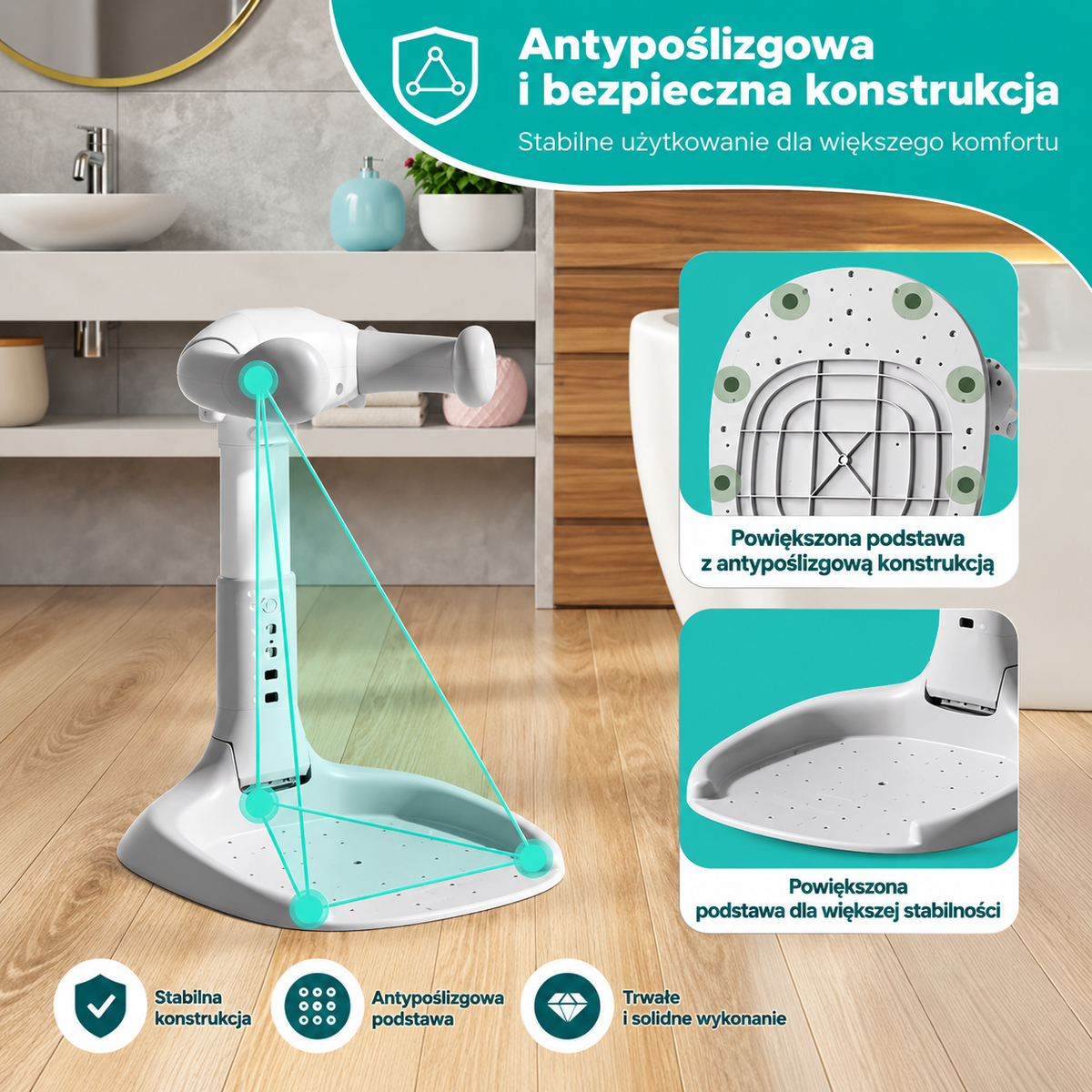 Regulowany Stojak do Kąpieli i Pielęgnacji Dziecka 4w1
